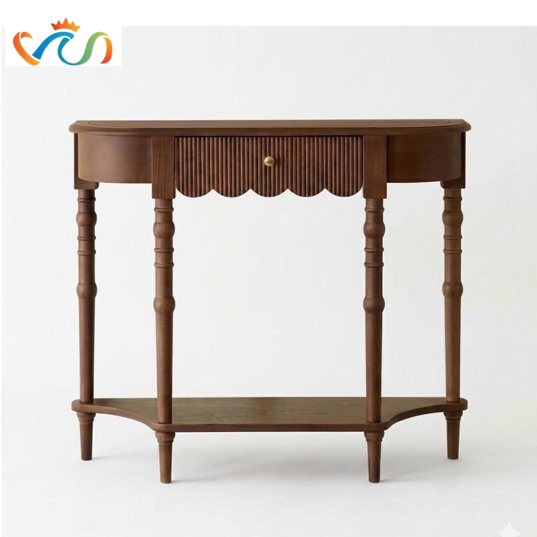 Tủ kệ Console trang trí VT85 phong cách Vintage tân cổ điển