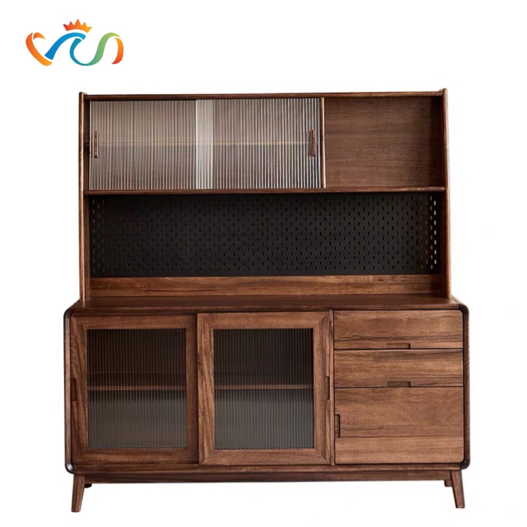 TỦ KỆ BẾP GỖ VT115 – PHONG CÁCH MID-CENTURY MODERN SANG TRỌNG & TIỆN NGHI