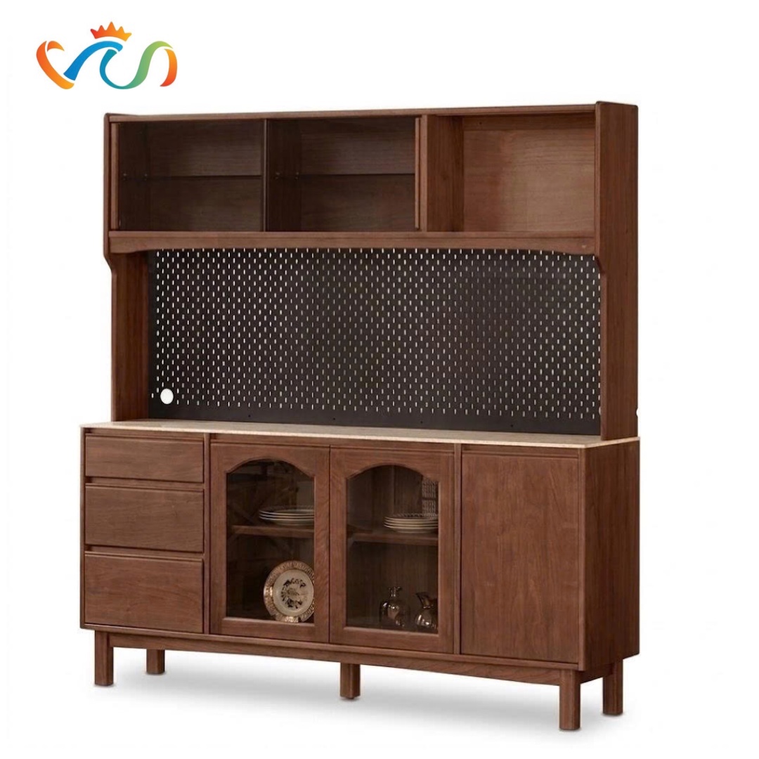 TỦ KỆ BẾP GỖ VT116 – PHONG CÁCH MID-CENTURY MODERN SANG TRỌNG