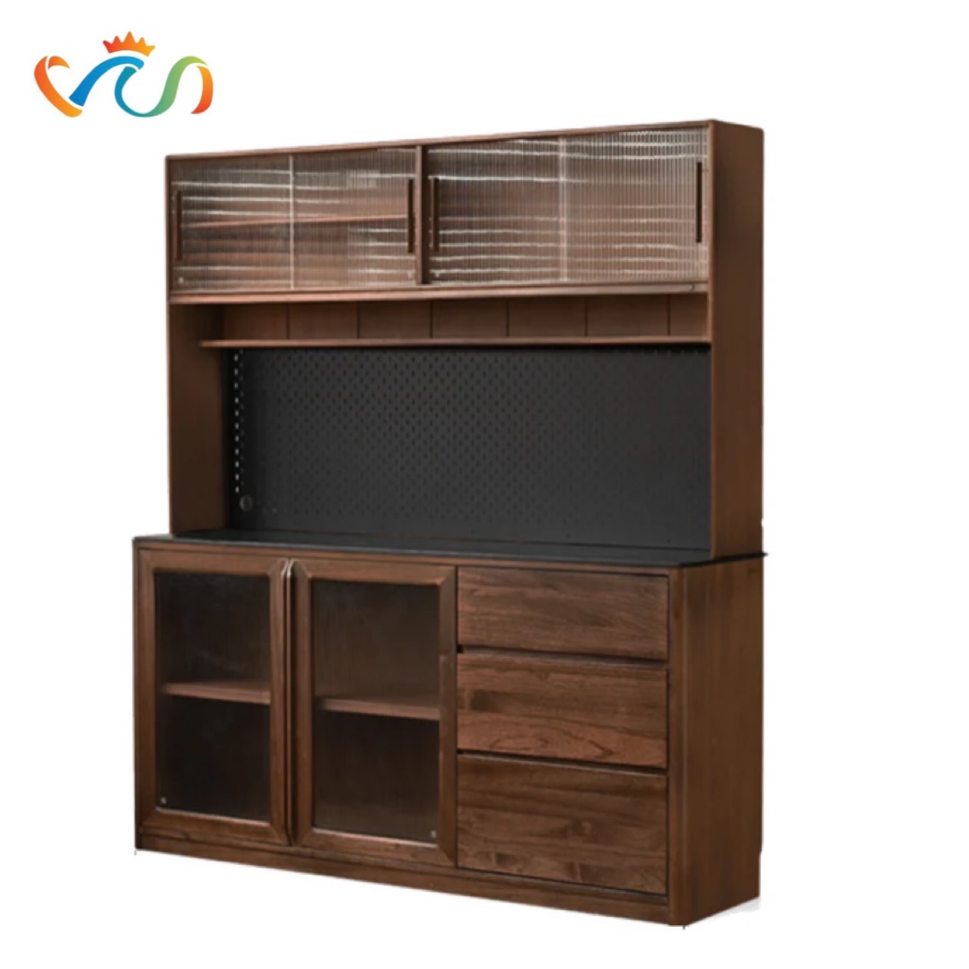TỦ KỆ BẾP GỖ VT119 – PHONG CÁCH MID-CENTURY MODERN SANG TRỌNG & TIỆN NGHI