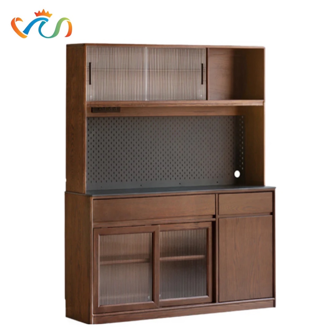 TỦ KỆ BẾP GỖ VT120 – PHONG CÁCH MID-CENTURY MODERN SANG TRỌNG & TIỆN NGHI
