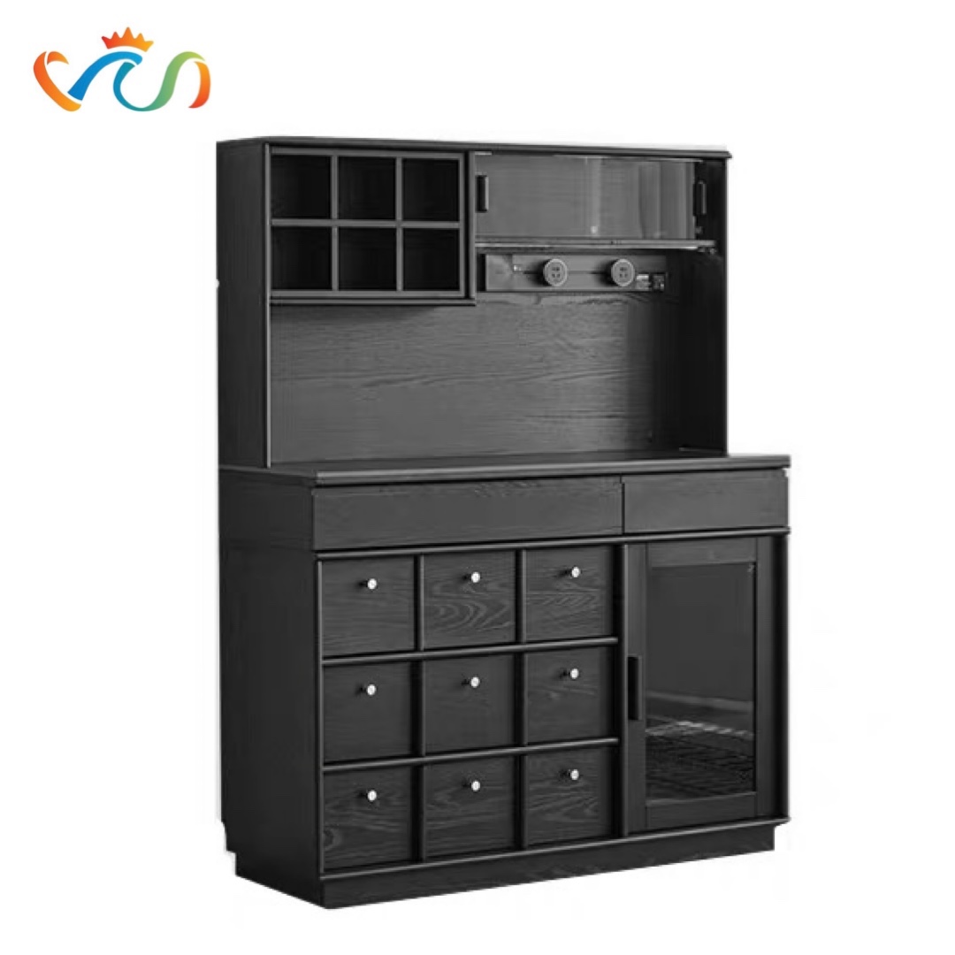 TỦ KỆ BẾP GỖ VT130 – PHONG CÁCH MID-CENTURY MODERN SANG TRỌNG