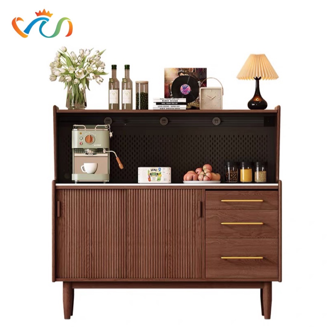 TỦ KỆ BẾP GỖ VT134 – PHONG CÁCH MID-CENTURY MODERN SANG TRỌNG