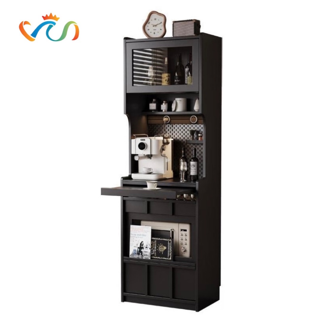TỦ KỆ BẾP GỖ VT141 – PHONG CÁCH MID-CENTURY MODERN SANG TRỌNG