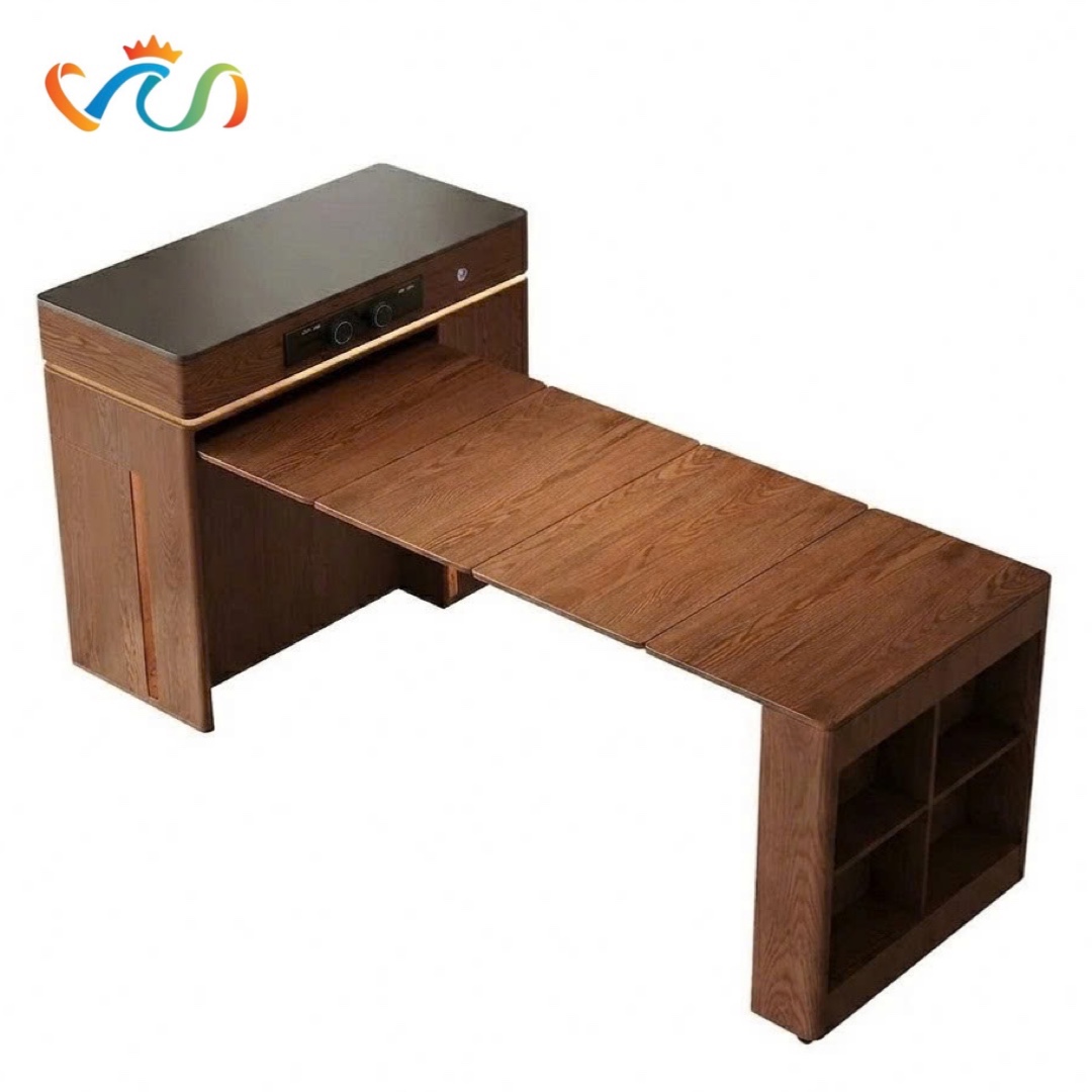 Bàn đảo gỗ tự nhiên thông minh VUADECOR VBTM135