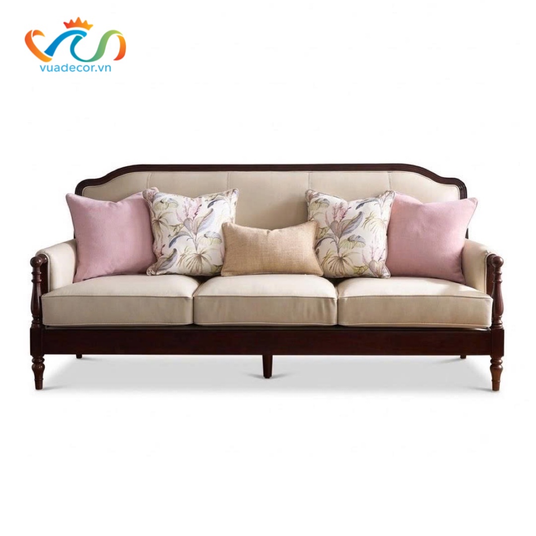 Ghế Sofa Da Cao Cấp VUADECOR VS149 - Sofa Phong Cách Tân Cổ Điển Sang Trọng