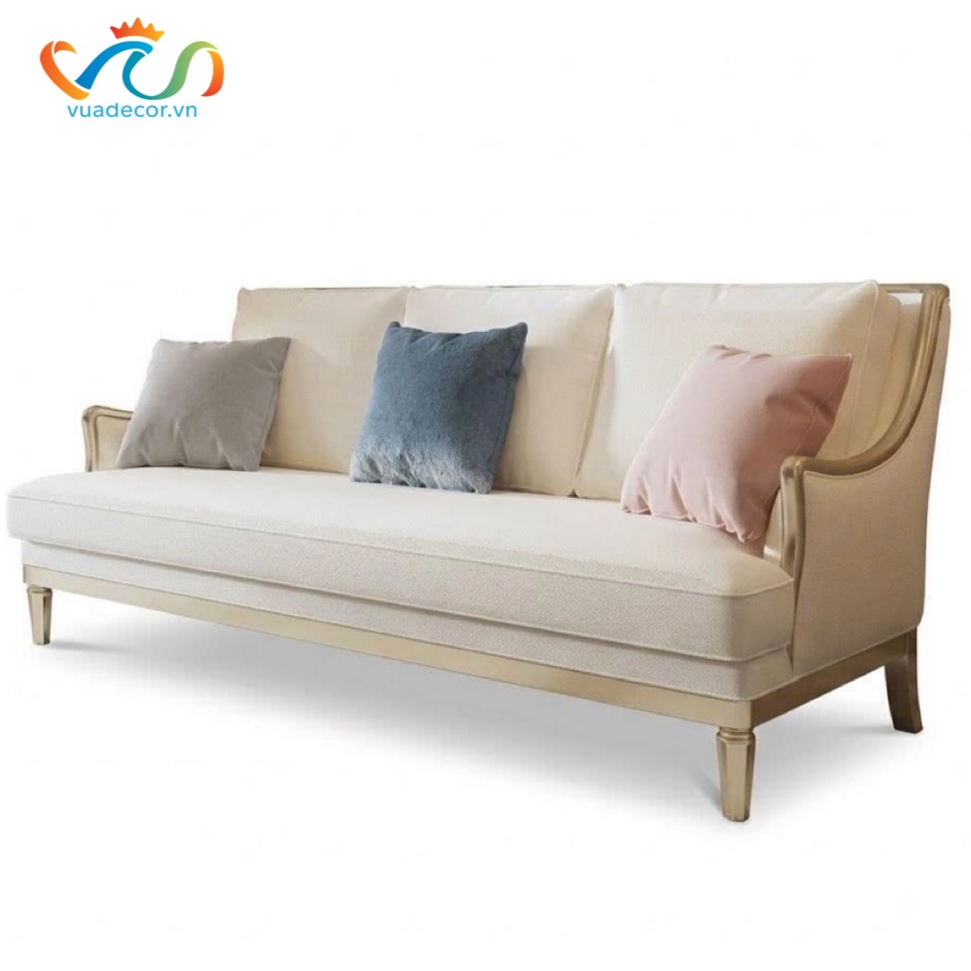 Ghế Sofa Da Cao Cấp VUADECOR VS152 - Sofa Phong Cách Tân Cổ Điển Sang Trọng