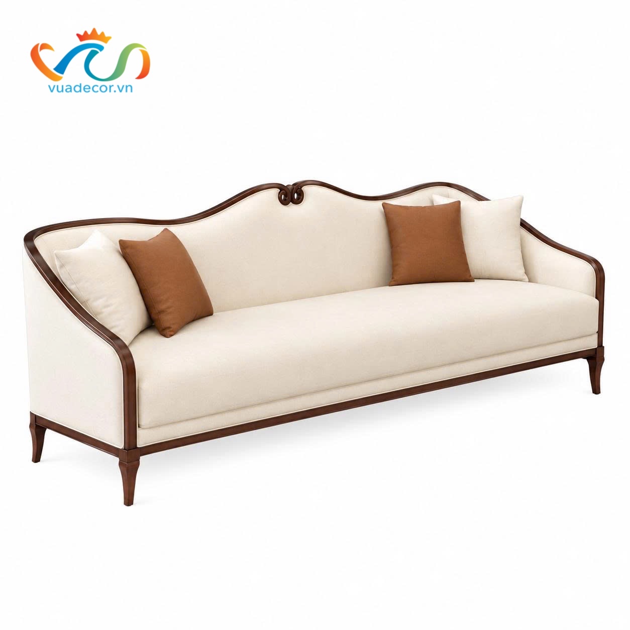 Ghế Sofa Da Cao Cấp VUADECOR VS167 - Sofa Phong Cách Tân Cổ Điển Sang Trọng Thanh Lịch