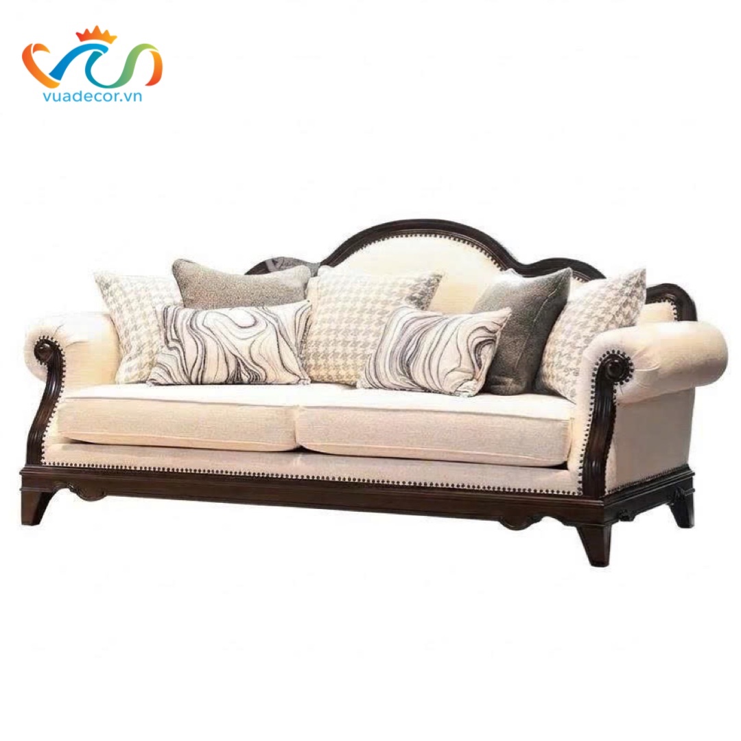 Ghế Sofa Da Cao Cấp VUADECOR VS182 - Sofa Phong Cách Tân Cổ Điển Sang Trọng